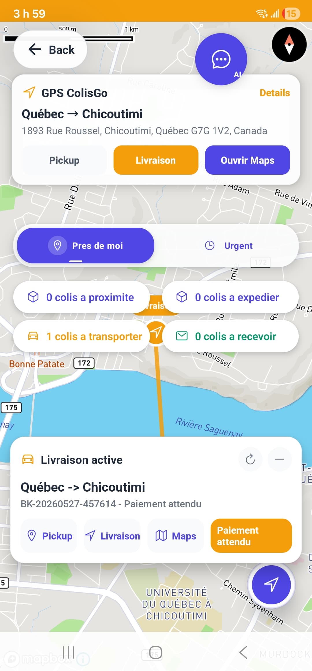 ColisGo app screenshot